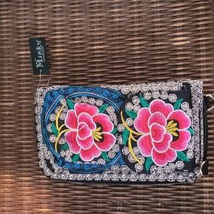 Minky floral wallet